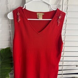 Baccini Scarlet Embellished Tank Top